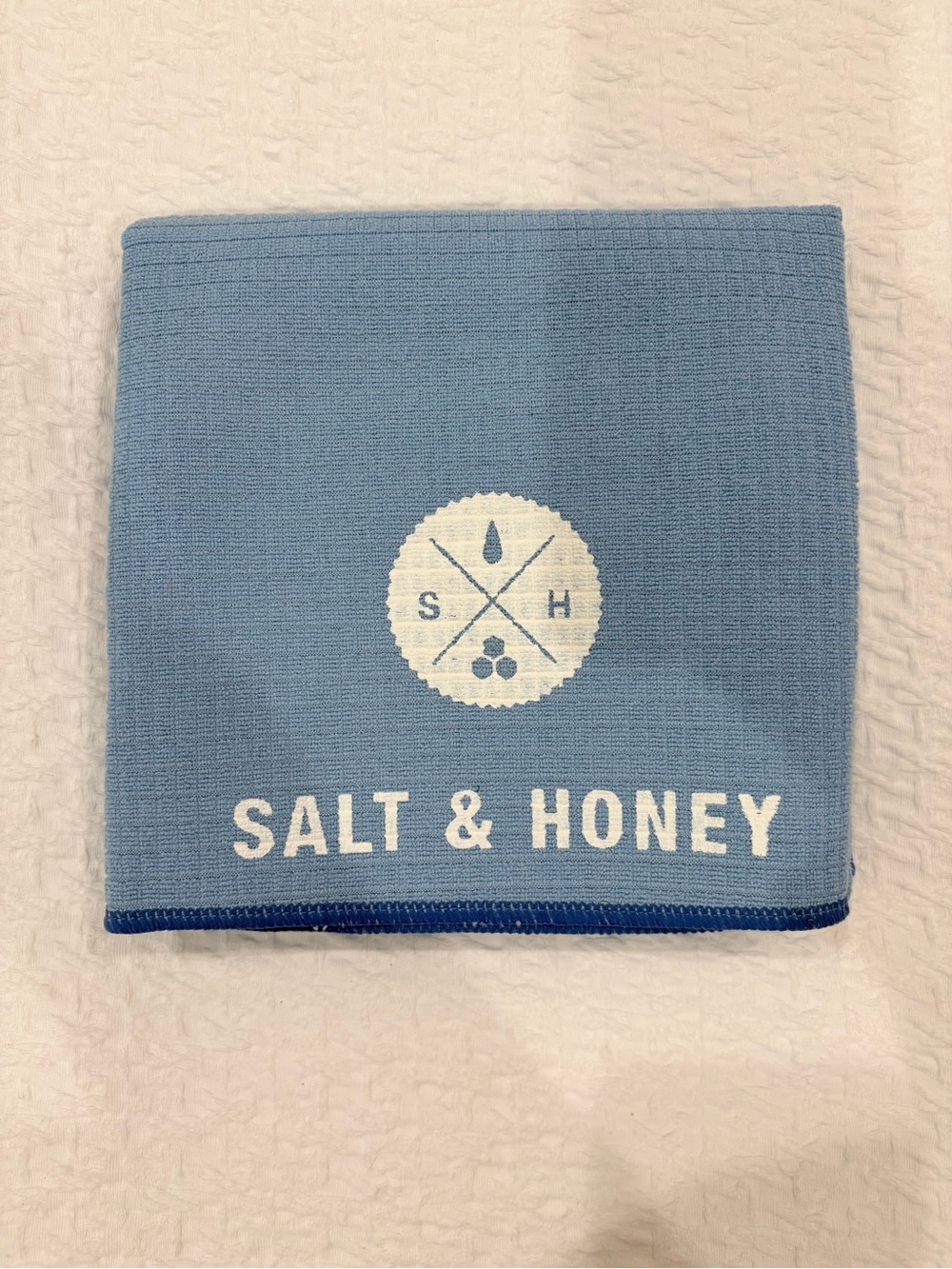 NWOT Salt & Honey Blue Non-Slip Pilates Reformer Mat Towel